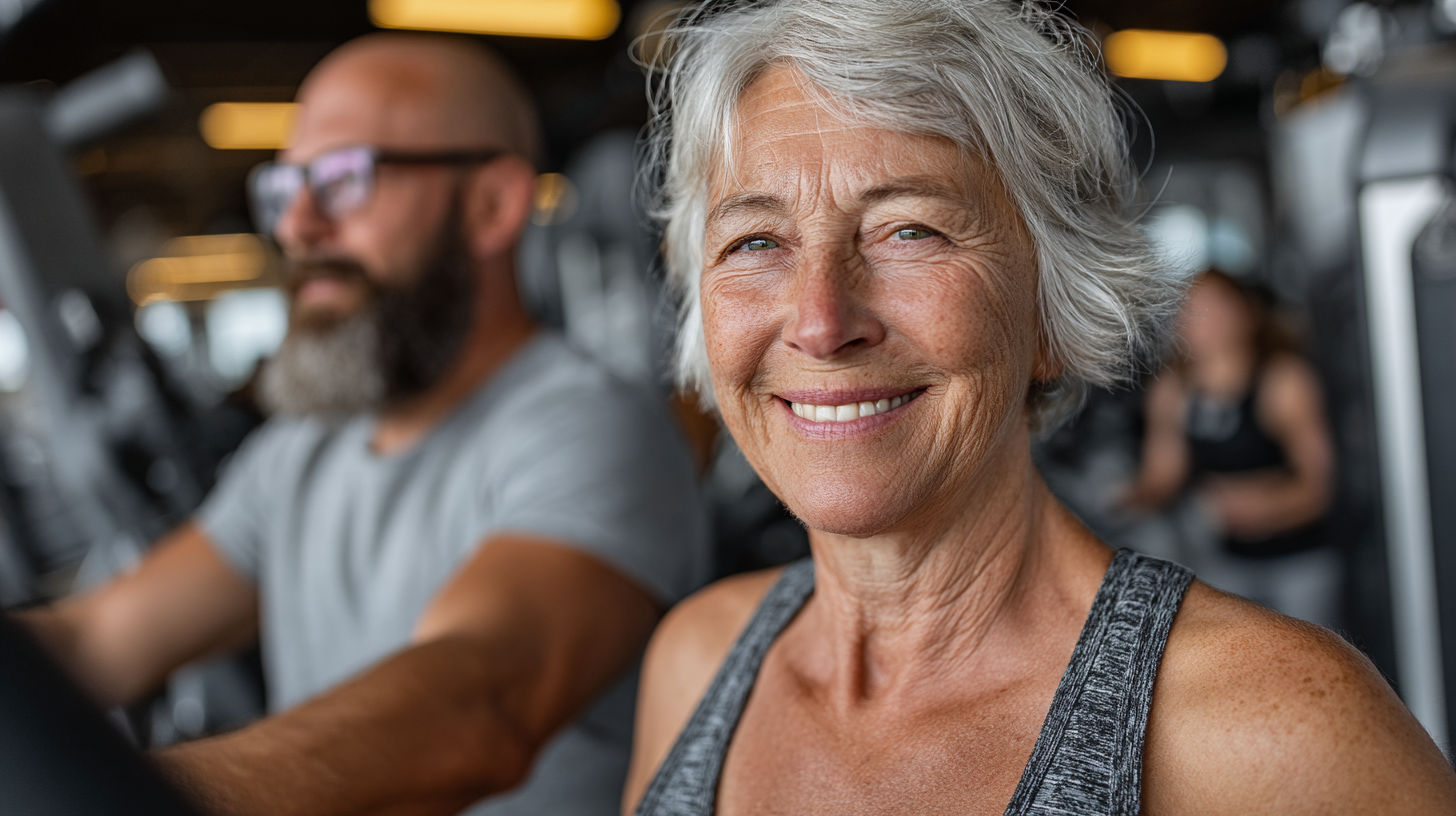 Щаслива група літніх людей після тренування